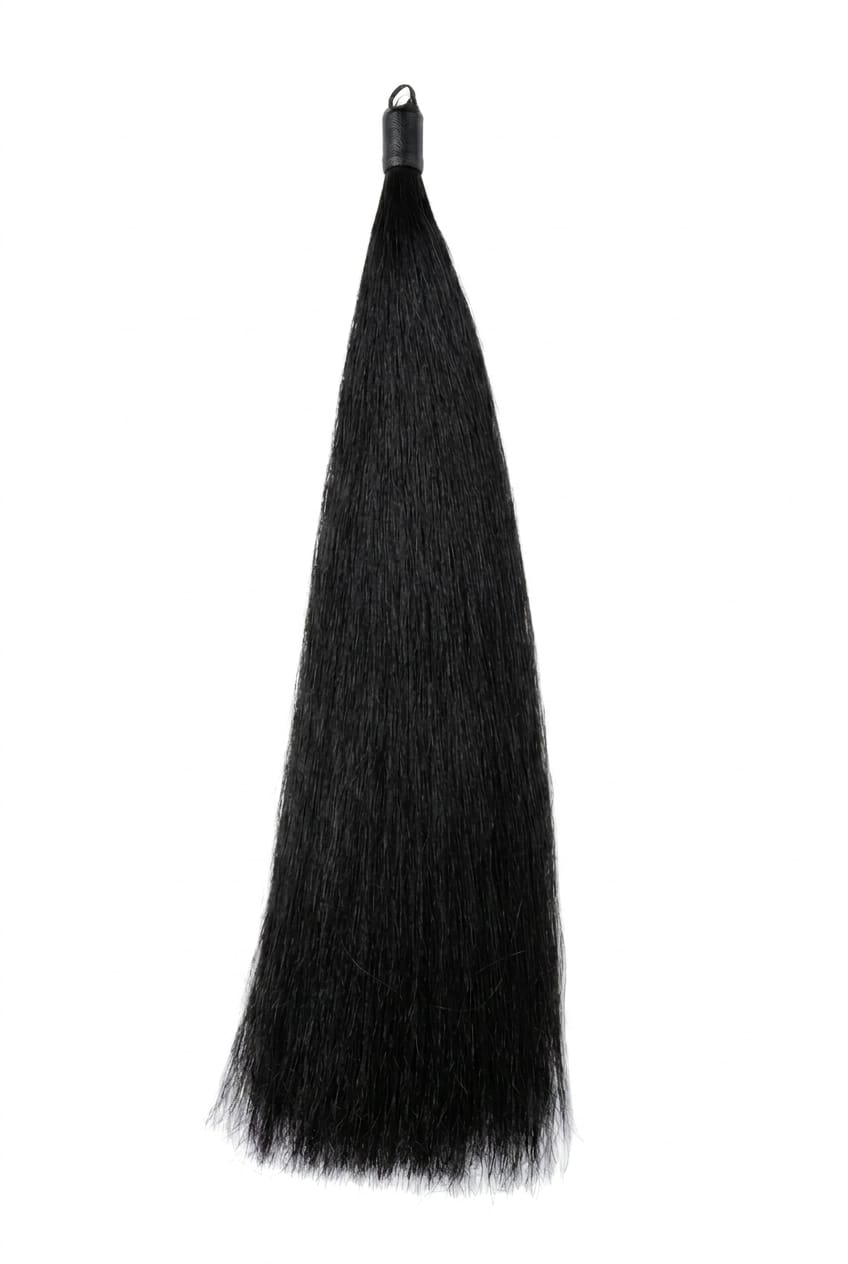 Dyed Black Horse Tail Extension — detail view 1