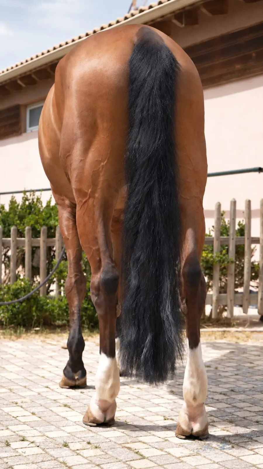 Horse tail after fitting a Fairytail Extension