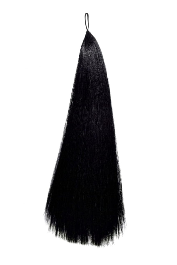 Dyed Black Horse Tail Extension — alternate view