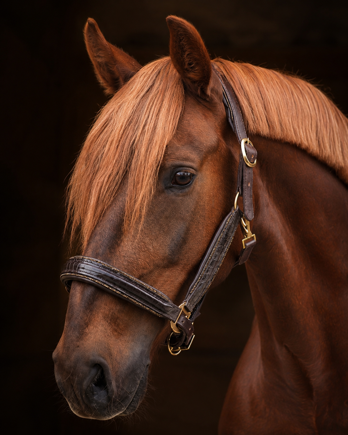 EquineTails Leather Halter — alternate view
